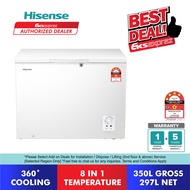 [FREE SHIP] Hisense Chest Freezer 350L FC428D4BWYS with Safety Lock and Universal Wheel
