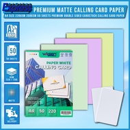 Calling Card Paper Yasen Matte A4 50pcs Double Sided Cardstock (220gsm / 250gsm)