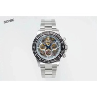 [1: 1] Dandongyuan 4130 Movement Hollow Movement, Customized Carbon Material Bezel, 904L Steel Band,