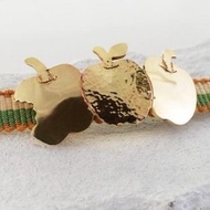 ◇三連林檎◇真鍮帯留