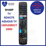 DSG SHARP 4K Smart TV Remote Control RNF01 Compatible With 4T-C55CJ2X|Sharp android smart LED TV rem