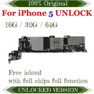 จัดส่งฟรีสำหรับ iphone 5 เมนบอร์ดปลดล็อกด้วยชิป IOS MB สำหรับ iphone 5 Logic board ทำความสะอาด iCloud ไม่มี ID ล็อค