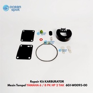 HP MESIN Repair Kit CARBURETOR YAMAHA 6 Outboard Engine 8 PK/ 2-STROKE 6G1-W0093-00 (sea spot)