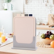 Set of 4 Cutting Boards, Chopping Boards with Holder, Non-slip Cutting Mats for Cheese