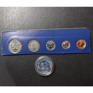 Malaysia Commemorative Silver PROOF Coin Set - 1 Cent to RM 1 Coin Year 1980