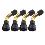 4Pcs Tyre Valves Stem Right Angle Snap-in Rubber 90 Degree Brass for Electric Scooter and Xiaomi M36