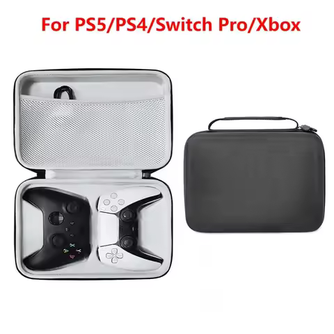 Game Controller Protective Cover Bag Portable Dual Gamepad Carrying Case Shockproof Hard EVA Storage