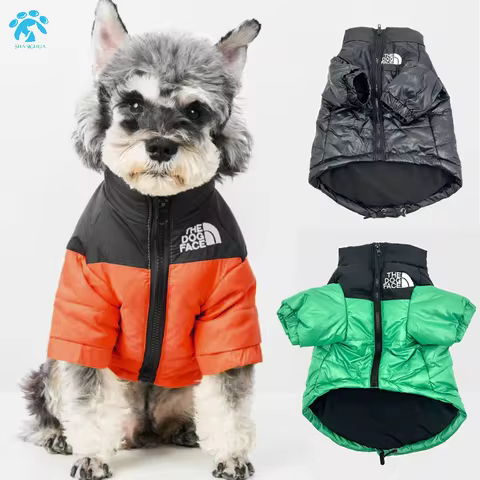 Pet Dog Cotton Jacket Autumn And Winter Season Dog Clothes Padded Warm And Windproof Dog Jacket Smal
