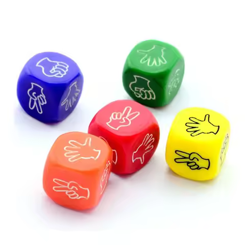 5 pcs/lot Mora Dice Creative Design 2*2 cm Finger-guessing Game KTV Bar Game Green Resin Material