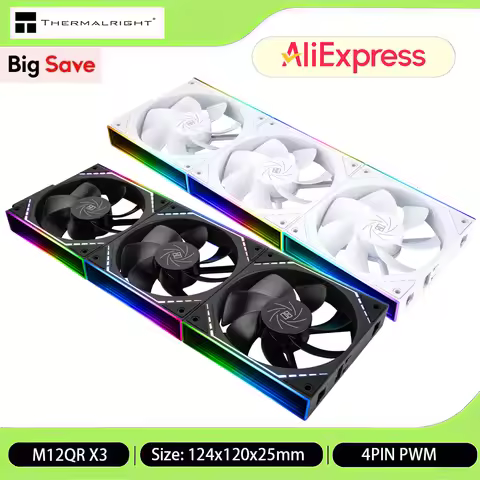 Thermalright TL-M12QR X3 Computer Case Cooling Fan 4PIN PWM ARGB 120mm PC Case Fan Wireless Splicing