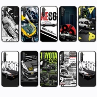 for 3c Realme 3 5 6 Pro 5i 5s 6i 7i NS62 toyota ae86 Fashionable soft black phone case
