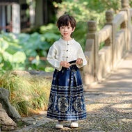 เด็กชุดสไตล์จีน 2 ชิ้นชุดเด็กผู้หญิง Hanfu Tang เครื่องแต่งกายฤดูใบไม้ร่วงชุดนักเรียนประถมศึกษา