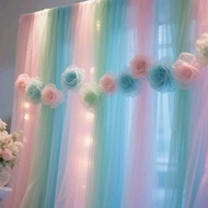 Dopamine Gauze Background Proposal Birthday Decoration diy Fabric Gauze Decoration