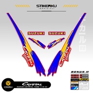 SUZUKI STRIPING CRYSTAL TUNE MOTIF X15 STICKER CRYSTAL TUNE CUSTOM STICKER ORIGINAL CRYSTAL MOTORCYC