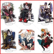 PS3 Chainsaw Man Figure Model Toys Plate Holder Anime Standee Reze Makima Power Home Decor Collectio