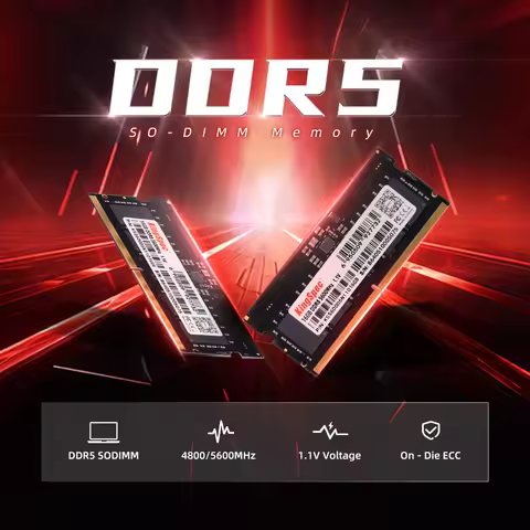 KingSpec RAM 16GB 32GB DDR5 Memory 4800MHz 5600MHz SODIMM 1.1V CL40 CL46 for Laptop ECC Memoria DDR4