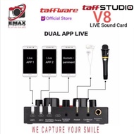 TAFFSTUDIO V8U SOUND CARD BLUETOOTH MIC AUDIO TAFF STUDIO SOUNDCARD V8 - SM SOUND