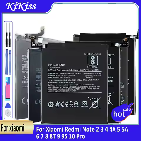 BM42 BM45 BM46 BN31 BN41 BN43 BN45 BN48 BN4A BN46 Battery For Xiaomi Redmi Note 2 3 4 4X 5 5A 6 7 8 
