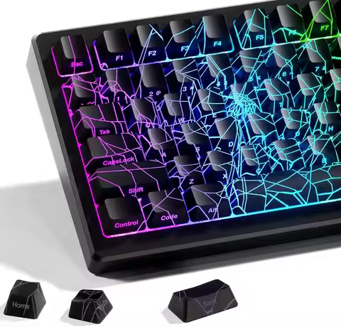 Keycaps 60 75 100 Percent - Shine Through Keycaps w/IMD Tech, for Mechanical Keyboards, Full 118 Key