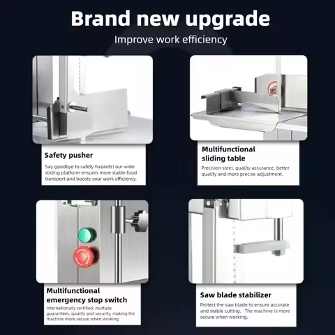 Bone Sawing Machine Desktop Bone Cutting Machine Frozen Meat Cutter Commercial Cut Trotter/Ribs/Fish