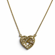 品相極佳 ▼ TIFFANY&Co. Tiffany 750 (YG) 19 鑽心形鏈項鍊，黃金材質，重 3.16 克，女士配件。
