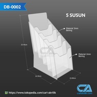 Acrylic Brochure Holder Acrylic Flyer Holder - 1/3 A4 - Stacking Type