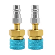 (DXCP) 2X R1234Yf to R134A Low Side Quick Coupler R12 to R134A Hose Adapter Fitting Connector for Ca