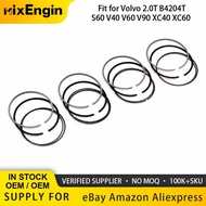 Engine Parts 4x Piston Ring Sets STD 82mm Fit 2.0 T4 T5 B4204T For Volvo S60 S80 V60 V90 V40 XC60 2.