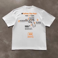 Ready Stock GLOCK 19X GLOCK Community Safety Four Rules Series T-Shirt Military Fan Outdoor Competit