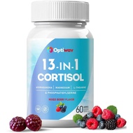 Cortisol Reducer Gummies for Women Men - 13-in-1 Daily Cortisol Detox Manager Supports Stress Mood B