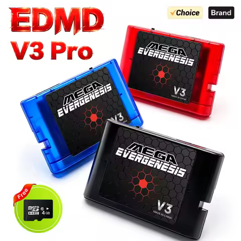 EDMD 3000 in 1 FlashCard MD V3 Pro Game Cartridge For SEGA Genesis Mega Drive Master System Game Con
