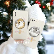 Square Edge Samsung S10 S20 S21 S22 S23 S24 FE PLUS Ultra Note 10 20 Pro Ultra Motif 113 114 Cat Kitty Meow Cute Silicone Casing Soft Case