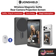 (MY) LionShield Wireless Magnetic Selfie Rear Camera Projection Screen for iPhone 17/16/15/14 Pro Ma