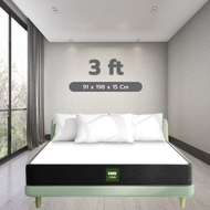 Kawa [อัดสุญญากาศ] ที่นอนชาโคล สารสกัดชาโคลแท้จากธรรมชาติ ไร้กลิ่นอับชื้น รุ่น Nara หนา 6 นิ้ว