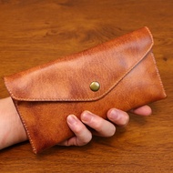 men's wallet Cash bank card envelope storage bag portable genuine leather long wallet for men