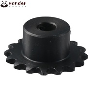 WONDER 16 Tooth Gear, C45 Carbon Steel Single Strand 1/4" Pitch B Type Hardened Teeth, Durable 25 Ch