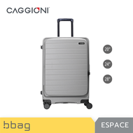 CAGGIONI กระเป๋าเดินทาง รุ่น Espace N20022 เปิดฝาหน้า (Front Opening) ซิปขยาย +20% PC 100% ล้อคู่ 36