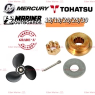 propeller KIT (Nut, Washer, Pin, Spacer) for MERCURY / MARINER / TOHATSU 15/18/20/25/30HP 2 stroke o