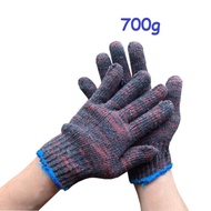 【Fast Shipping】Hand Safety Glove Multipurpose Cotton Knitted Red Handgloves Batik Sarung Tangan Kain 700g “1 pair ”