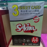 Sheet Card 3 Sakira SM ART / Printing Card A4 / Lucky Star - 100sheet 160gsm
