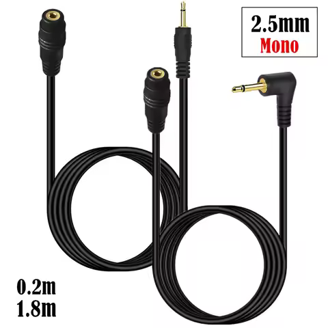6FT 2.5mm TS Monaural Mini Mono Audio Plug Jack Connector Male to Female Extension Cable for Harmony