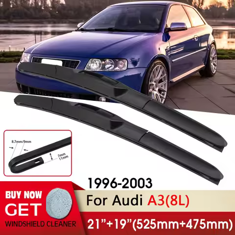 Car Wiper RHD & LHD Front Wiper Blade 21"+19" For Audi A3(8L) 1996-2003 Fit U Hook Arm Windshield Wi