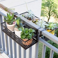 Balcony Flower Rack Decorative Flower Rack Hanging Iron Guardrail