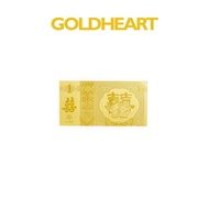 Goldheart 999 Gold 1g Prosperity Gold Bar