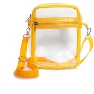 Clear PVC Travel Tote Bag, Clear Tote Bag for Events and Travel, 5.9 x 0.8 x 7.9 Inches (1 PC)