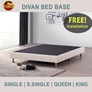 [Bulky] Divan Bed Base - Single | Super Single | Queen | King - Beige | Dark Brown - Free Assembly and Delivery