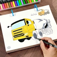 travel toys craft Children's coloring this vehicle engineering vehicle coloring painting 3-6 years o