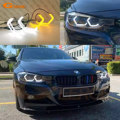 For BMW 3 Series F30 F31 F34 F35 F80 F81 M3 Super Bright M4 Iconic Style Crystal Day Light Led 3D He