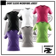 RZ T-Shirt Microfiber Round Neck Plain Jersey T Shirt Baju Lelaki Unisex