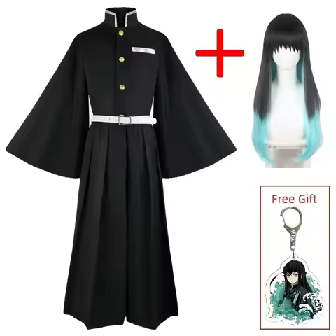 Aime Tokitou Muichirou Cosplay Costume Demon Slayer Cosplay Kimetsu No Yaiba Kisatsutai Uniform Wig 
